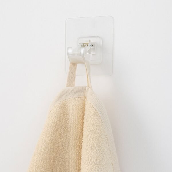 Self-Adhesive Transparent Wall Hook Holder Clip (1 Pc)
