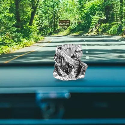 Crystal Glass Ganesha Idol for Home, Office and Car Dashboard, Ganesh Ganesha