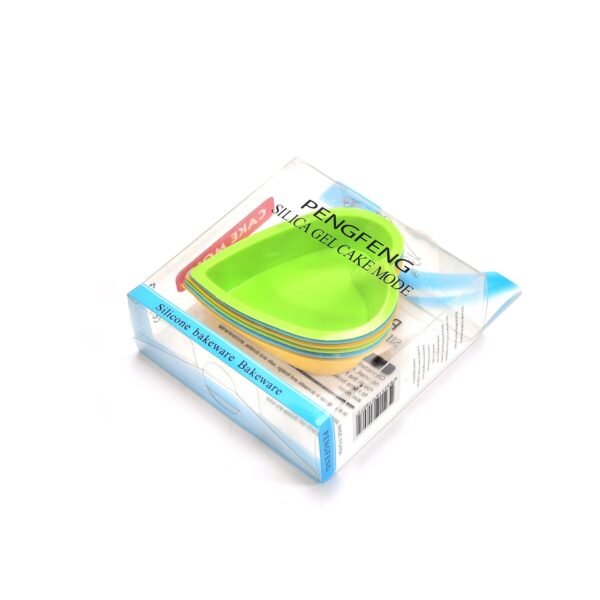 Heart-Shaped Silicone Cake Mold – Baking Tools & Bakeware (Pack of 6)
