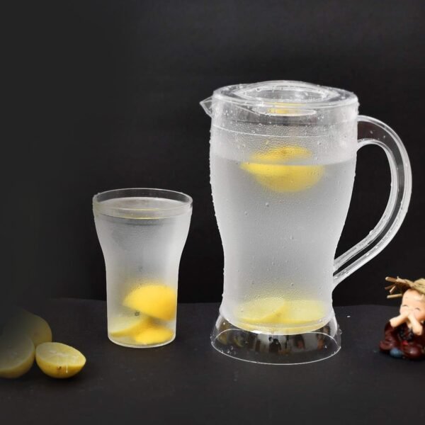 Apex Unbreakable Lemon Jug Set with 6 Glasses – 1200ML Jug + 300ML Glasses Approx