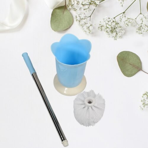 Toilet Plastic Brush with Holder Stand Western and Indian Toilet Bathroom Cleaning