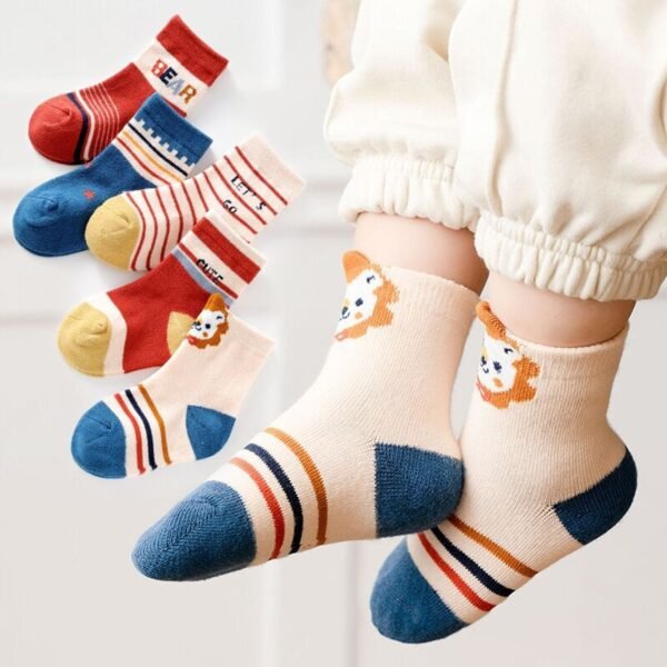 Socks Breathable Thickened Classic Simple Soft Skin Friendly For Kids