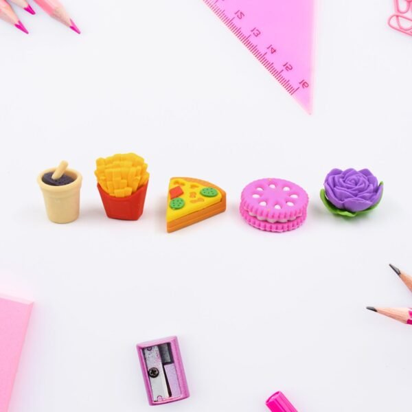 3D Mix Design Fancy & Stylish Colorful Erasers (1 Set)
