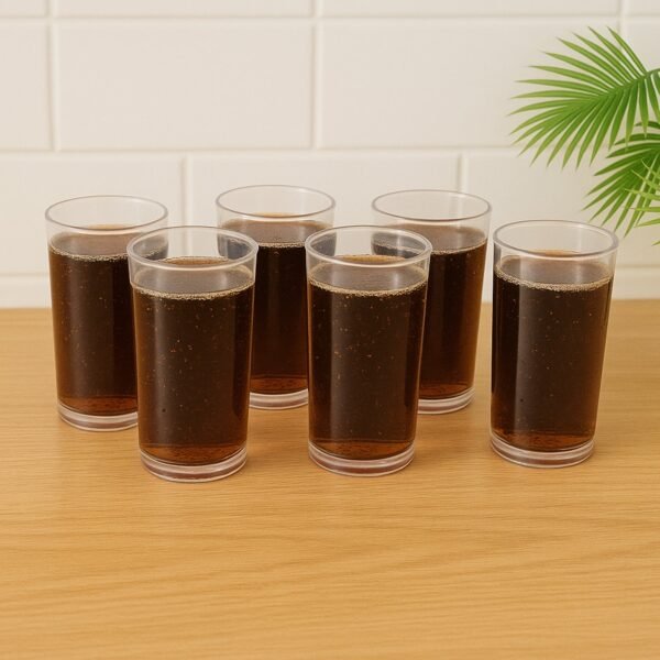 Supermom Plastic Martini Clear Glass Set (6 Pc)