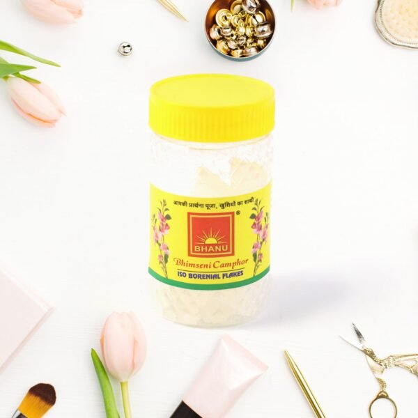 Premium Bhimseni Camphor ISO Borneol Flakes (20gm / 1 Pc)
