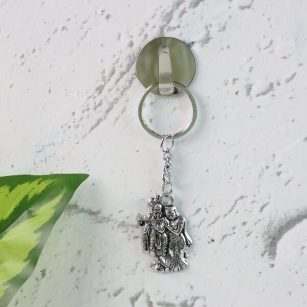 Radha Krishna Metal Keychain (1 Pc)