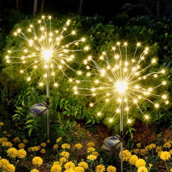 03_light_8e66f16c-a8ce-4f06-9e56-99370f4ad607.jpg Solar Powered Warm White Starburst Firework Garden Light Set (2 Pc / 120 LED)