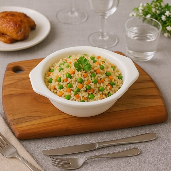 Premium Plastic Serving & Mixing Bowl with Easy-Grip Side Tabs (1 Pc)