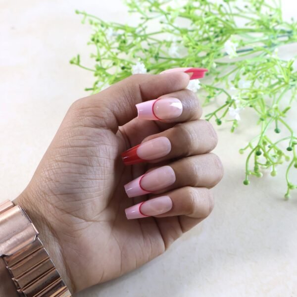 Elegant Nude Glossy Artificial Nail Tips fake nails (24 Pc Set)