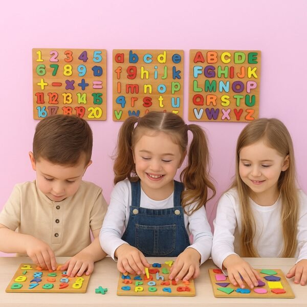 Wooden Learning Puzzle Board - (Mix  Design / 1 Pc)