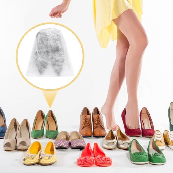 03_shoe-bag.jpg Non-Woven Drawstring Shoe Storage Bag (48 x 31 cm / 1 Pc)