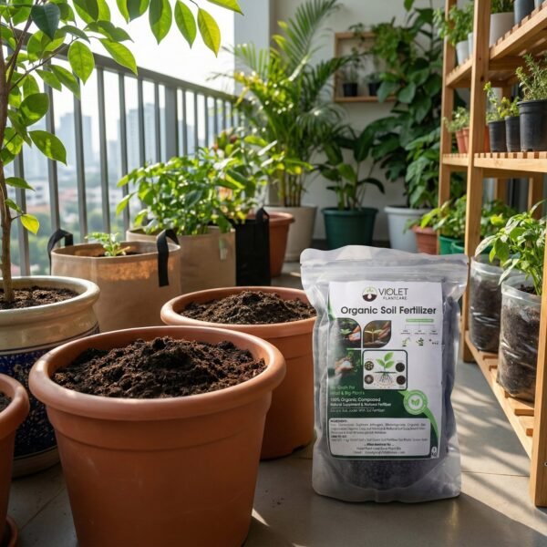 Black Organic Soil Fertilizer for Home Gardening (1 Pc, 1 Kg)