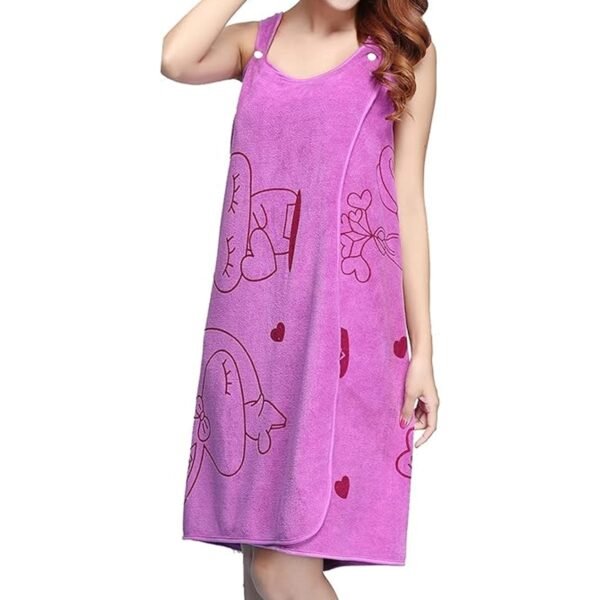 03_towel.jpg Soft & Absorbent Microfiber Bath Towel Wrap with Shoulder Straps (1 Pc)