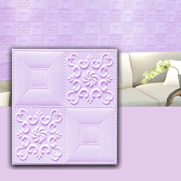 Wallpaper 3D Foam Wallpaper Sticker Panels (70 x 70 Cm / 1 Pc)