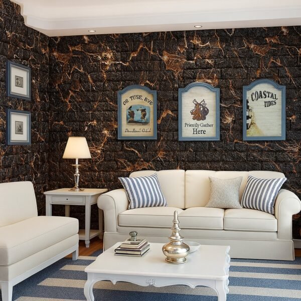 Wallpaper 3D Foam Wallpaper Sticker Panels (76 x 70 Cm / 1 Pc)