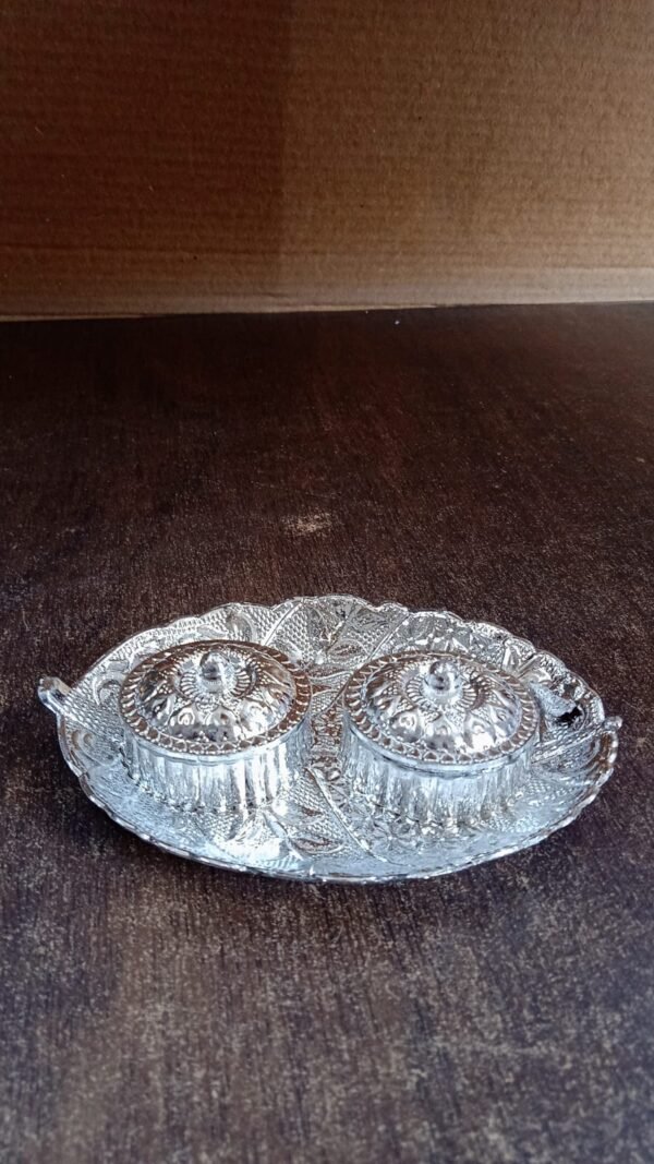 Leaf Shape Special Puja Thali (1 Pc / Mix Design)