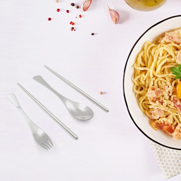 Picnic Dinner Spoon Fork Chopsticks Cutlery Set High Quality Tableware 4 Pc 1 Set