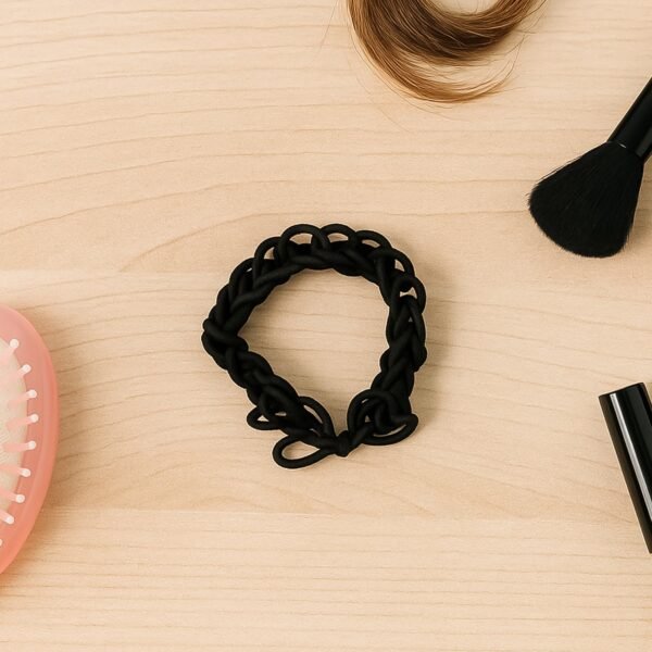 Braided Elastic Hair Bands Set (12 Pc)