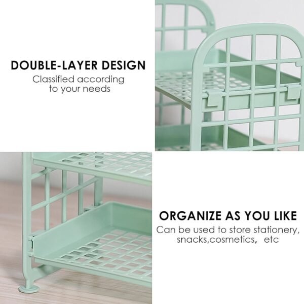 04_0329592b-a240-44b4-a71a-d39e46bf74d1.jpg 2Layer Foldable Plastic Small Storage Shelf / Rack (1 Pc / Mix Color)