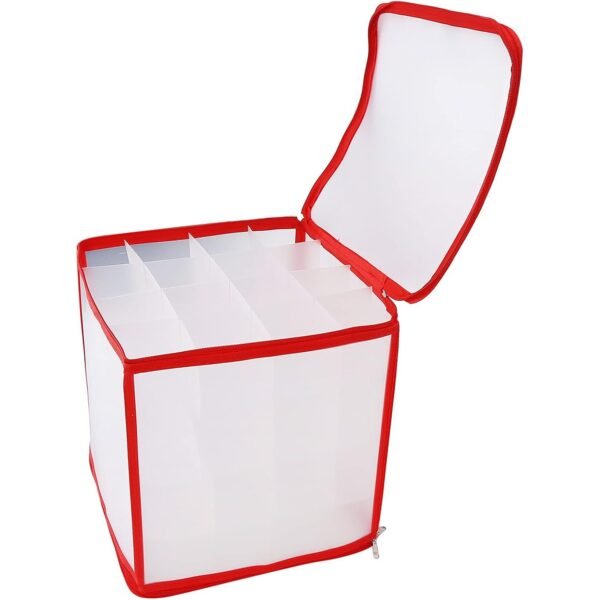 Transparent Zipper Sock Organizer Storage Box (30×30 CM)