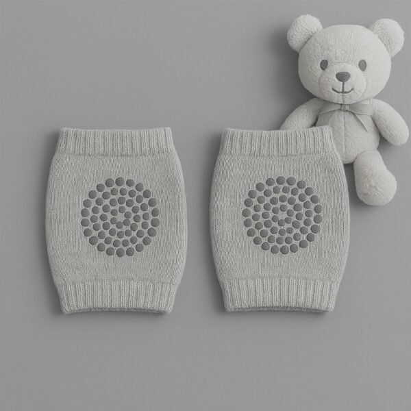 Light Grey Toddler Wool Knit Leg Warmer (Knee Guard)