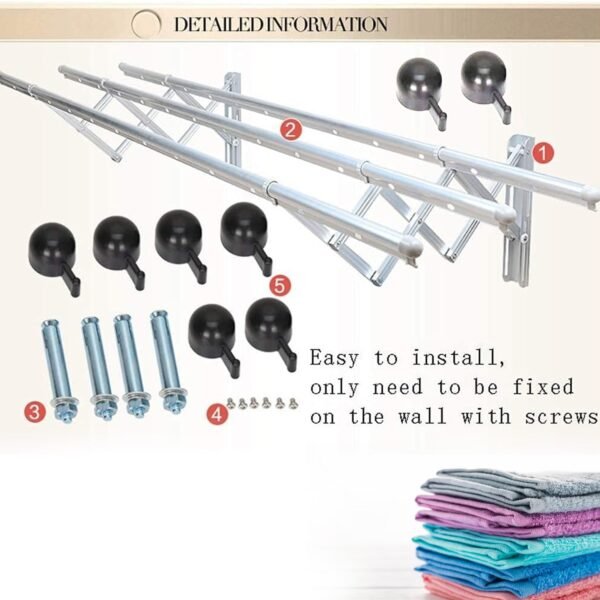 Clothes Rail Rack for Drying Clothes with Foldable Airer & Towel Holder for Home