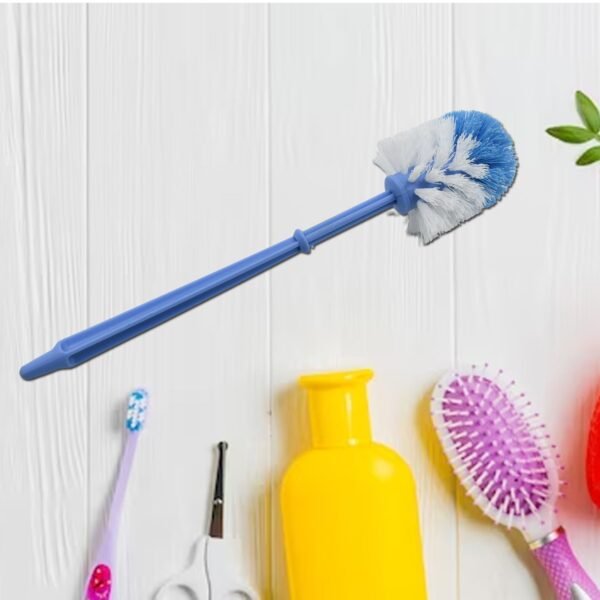 Plastic Round Toilet Cleaner Brush – Hockey Stick Shape Bathroom Brush