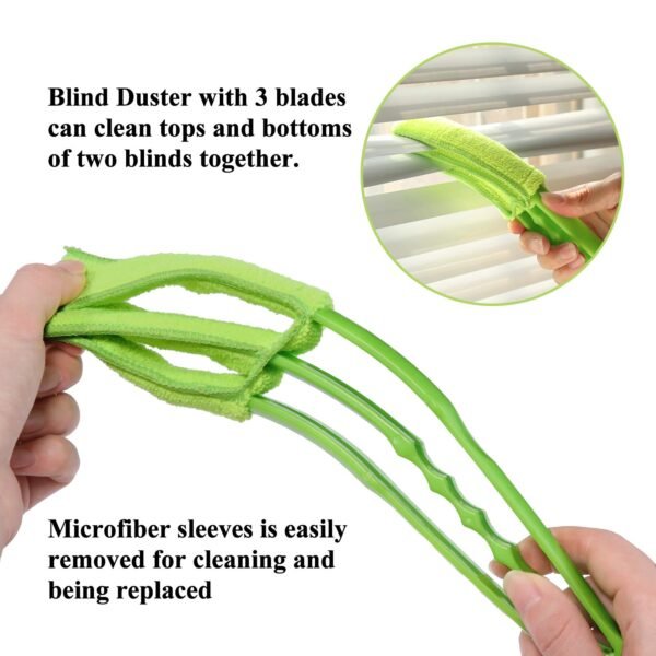 Window Blind Cleaner Brush Microfiber Sleeves – Dusting Tool for Shutters & AC (1 Pc)