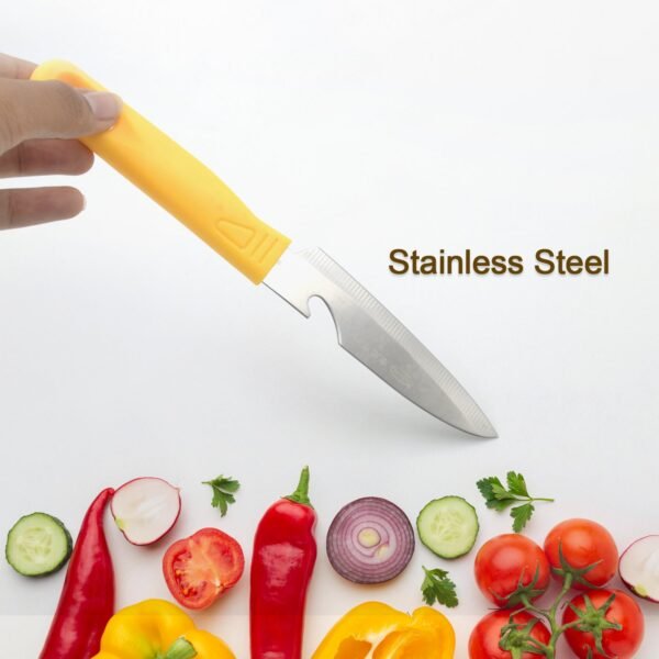 Stainless Steel Knife for Kitchen Use with Non-Slip Handle and Blade Cover 1 Pc