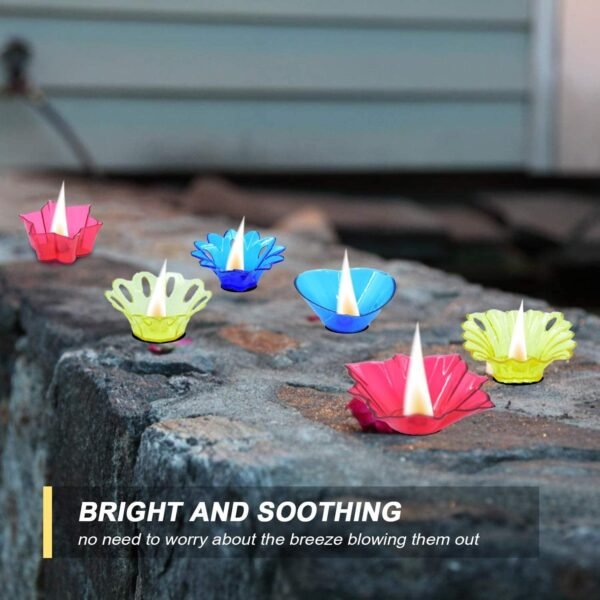 Candle Cup with Multi Shape, Diwali  (Multicolor) (12 Pcs Set)