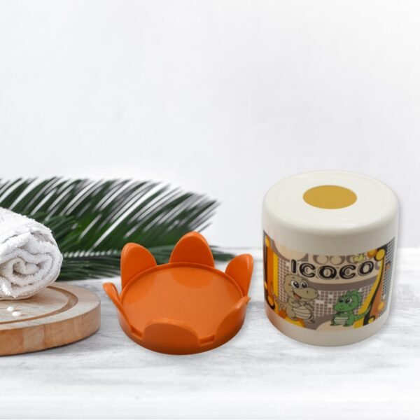 Plastic Round Tissue Box For Toilet Tissue Case Paper Box (1 Pc)