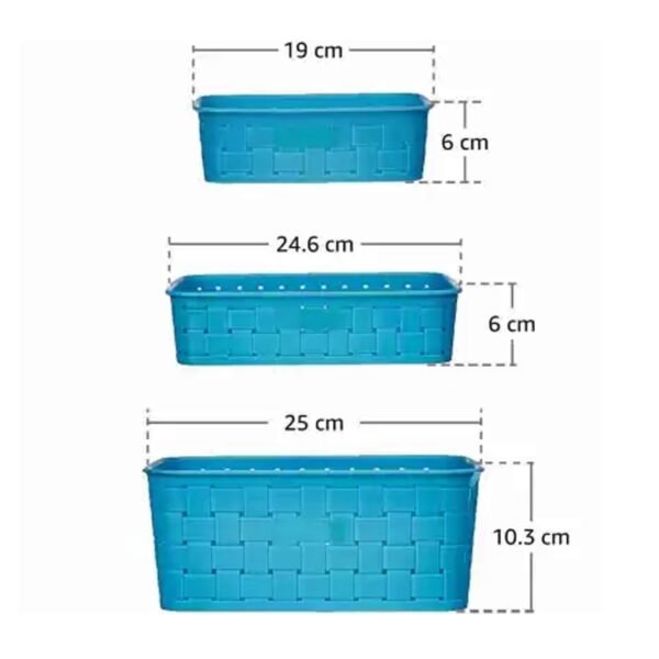 Smart Baskets for Storage(Set of 3) Sky Blue