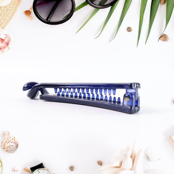 Multicolor Plastic Banana Hair Clips Set (12 Pc)