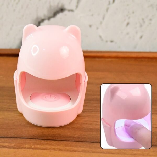 Mini LED Nail Dryer – USB Rechargeable Nail Polish Curing Lamp (1 Pc)