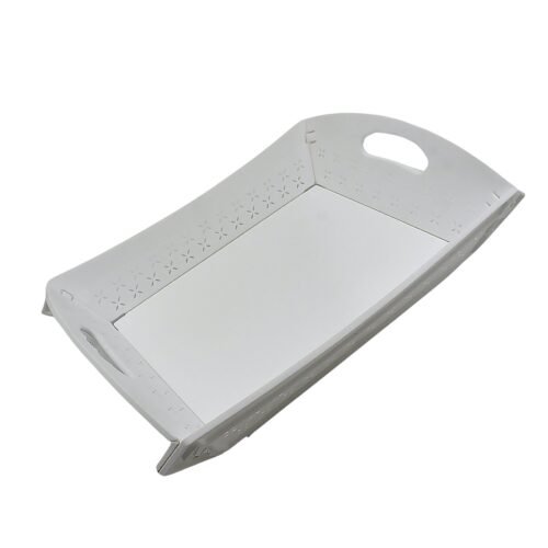 Foldable Plastic Serving Tray - Portable with Handle for Kitchen & Dining (1pc)