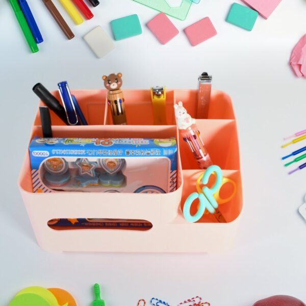 6-Compartment Desk Organizer – Multi-Function Storage  (Home/Office)