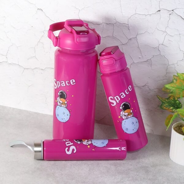 Space Theme Printed Water Bottles – 2000ML, 900ML & 300ML Approx- (Set)