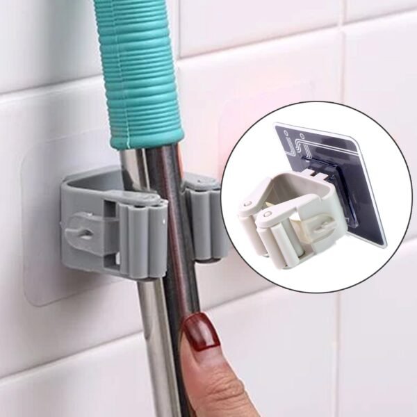 Wall Mounted Mop Broom Hanger Holder (1-Layer)