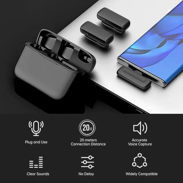 04_293974d7-8039-45ea-934f-ec397be346ee.jpg Wireless Microphones, Collar Mic for All Smart Phone / Type-C (1 Set)
