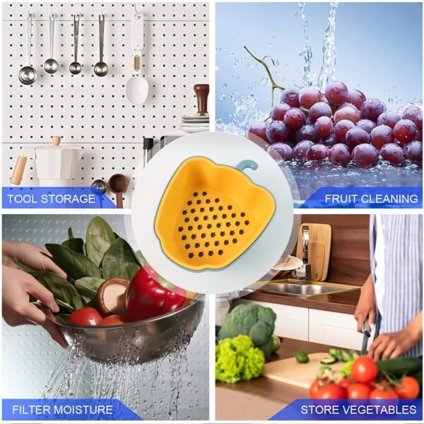 Pepper-Shape 2-in-1 Washing Bowl - (1 Pc)