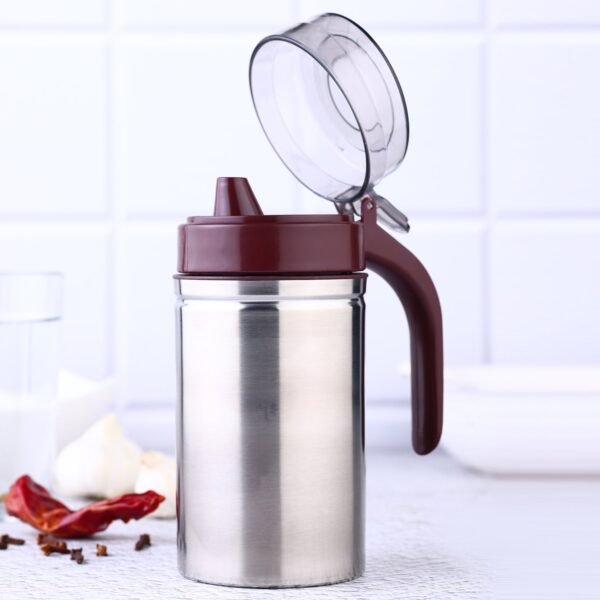 04_3101baf4-986e-4d0a-be90-ce5f6632195f.jpg Oil Dispenser Stainless Steel with small nozzle 500ML Oil Container.