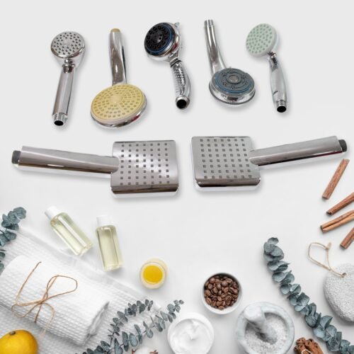 Plastic High Pressure Handheld Shower Head (1 Pc / Mix Design & Size)