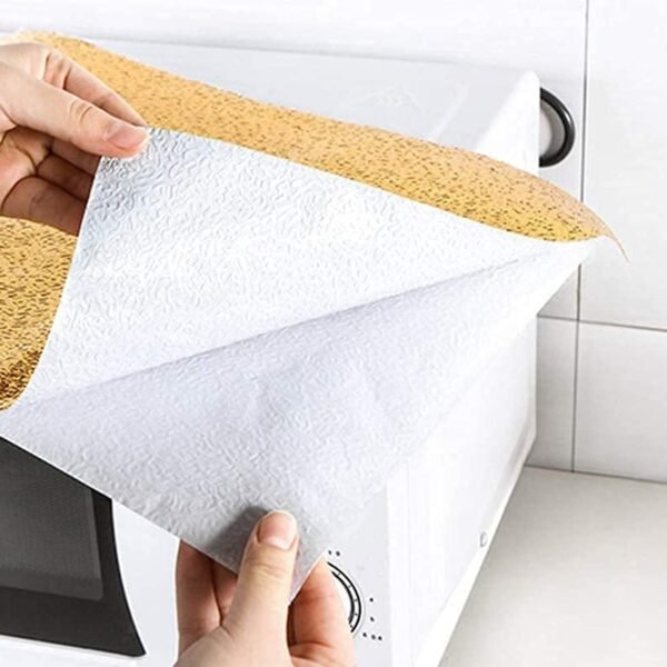 Oil-Proof Aluminum Foil Sticker – Waterproof Self-Adhesive Kitchen Wallpaper