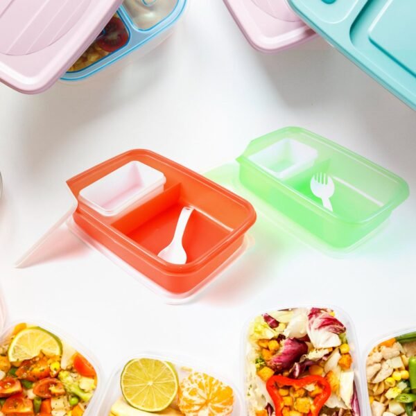 Kids Cartoon Printed Lunch Box Mix Design (1 Set)