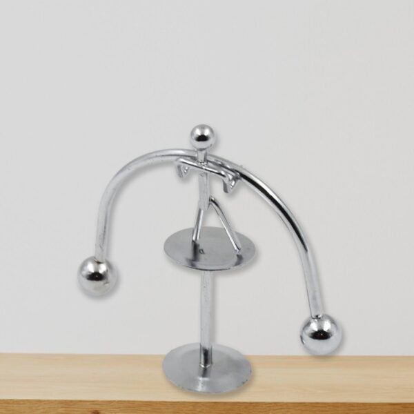 Mini Steel Balance Toy (1 Pc): Desk Decor, Perpetual Motion, Physics Toy
