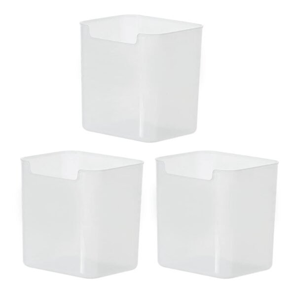 3 Pcs Clear Plastic Organizer Versatile Drawer Tray for Desk Makeup Bathroom Kitchen