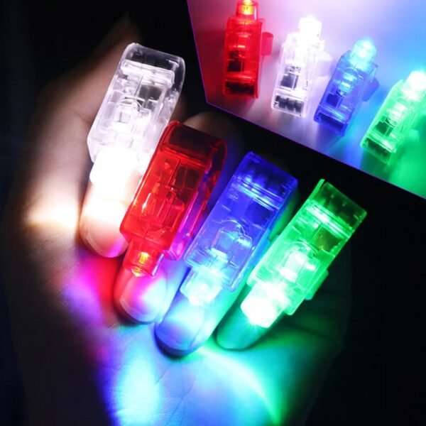 04_3b5208e9-62d0-4fbc-b523-b23da9d4f6fe.jpg Light up Finger Tips, Clear Mini Rings, LED Glow Ring with Elastic Band (1 Pc)