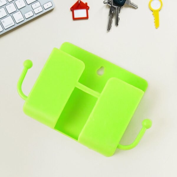 1 Pc Neon Green Wallmount Mobile Stand With Hook