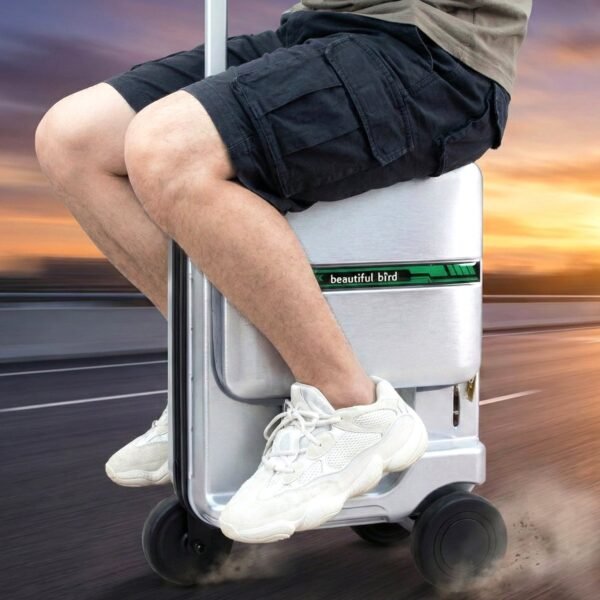 Electric Ride-On Scooter Travel Bag with Foldable Trolley (1 Pc)