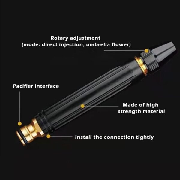 High Pressure Water Gun Nozzle – Car Wash & Garden Spray Gun (Alloy)